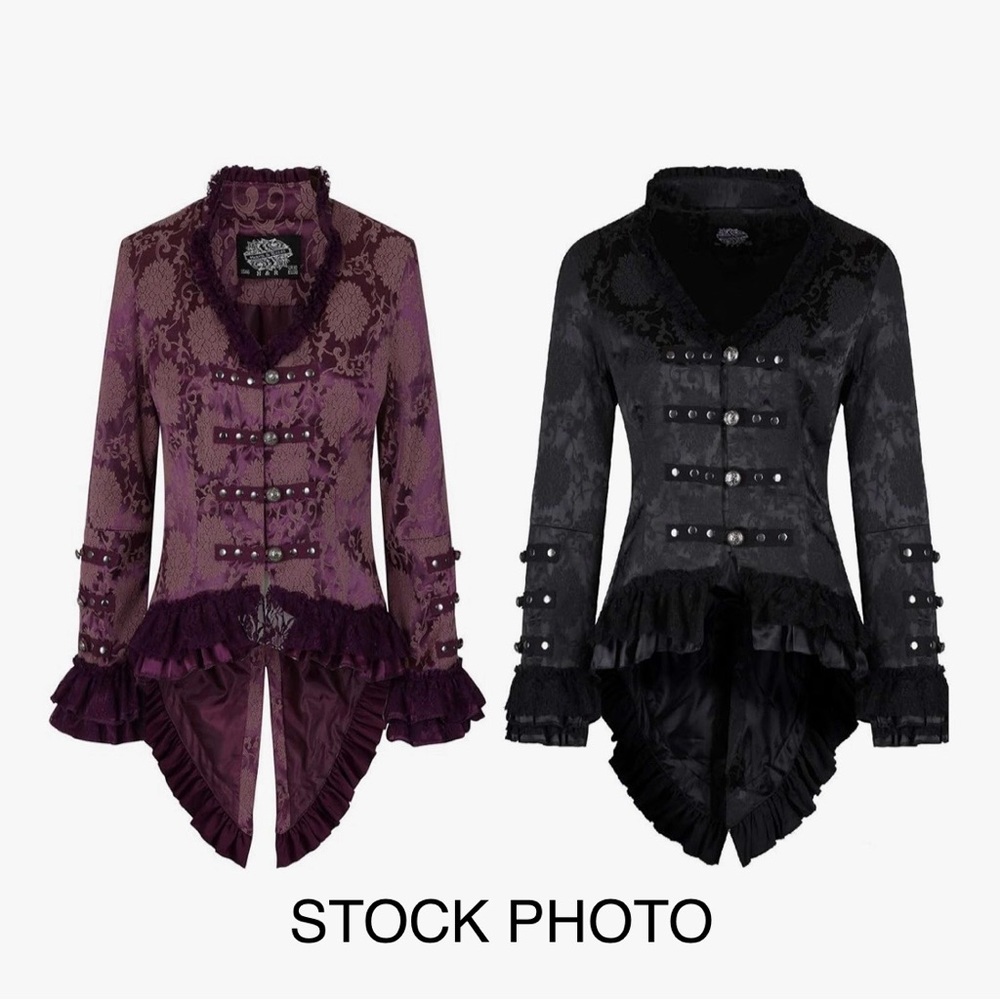 SOLD ~ Women's Gothic Lace Jacket - Purple and Black